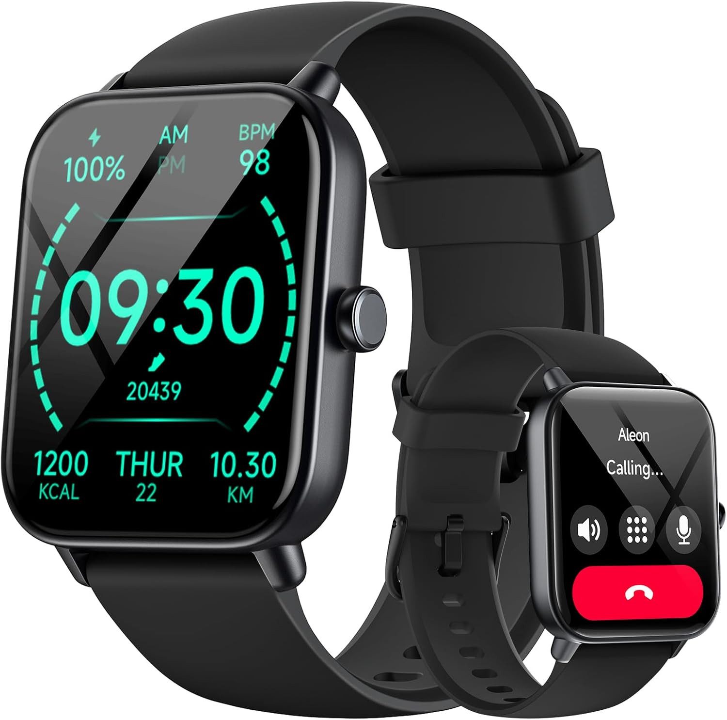 Woneligo IDW19 Smartwatch (android ios), Smartwatch Damen mit Bluetooth Telefon Fitness Tracker und Zyklus
