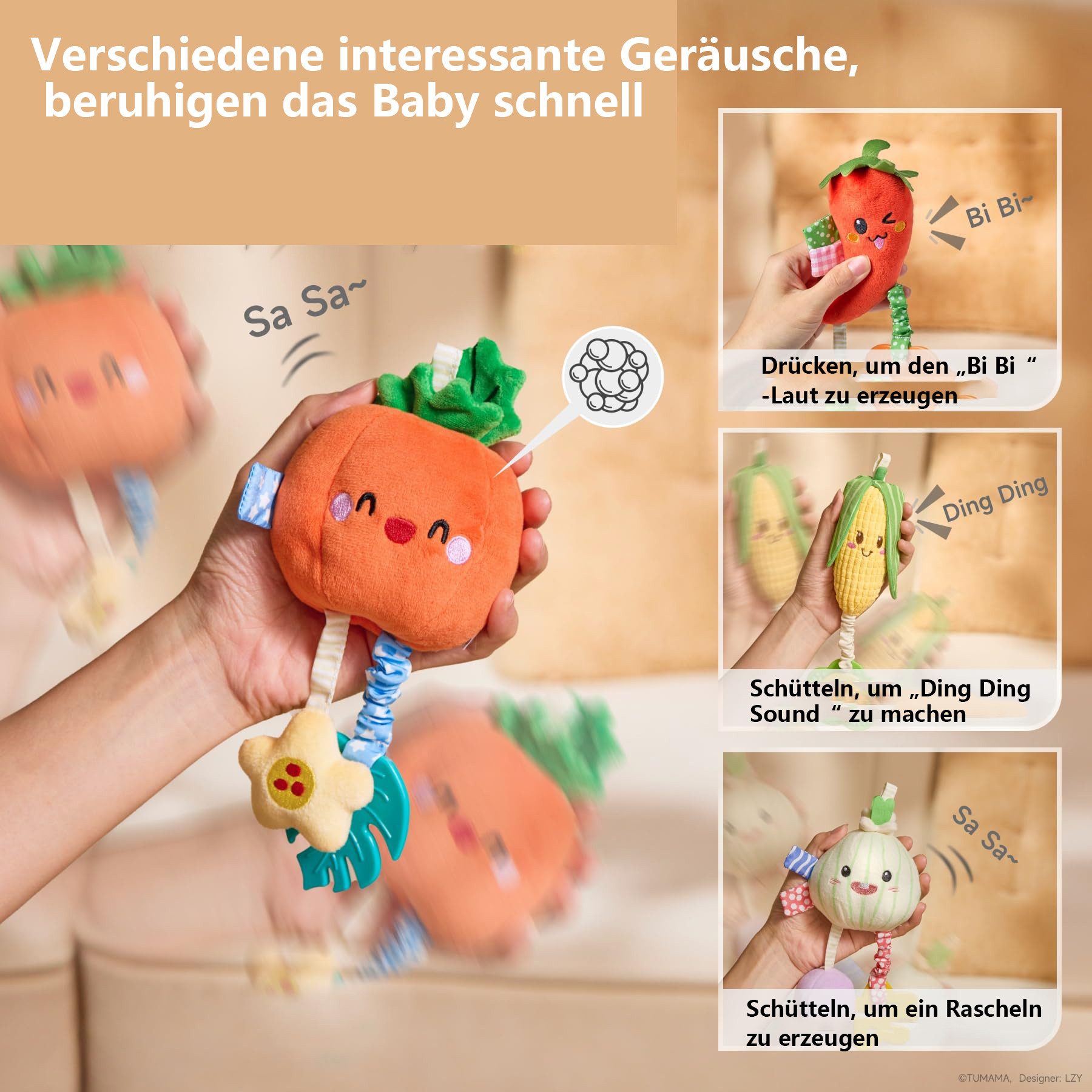 CLTYQ Kinderwagenkette Spielzeug Babyspielzeug Rasseln, Baby günstig online kaufen