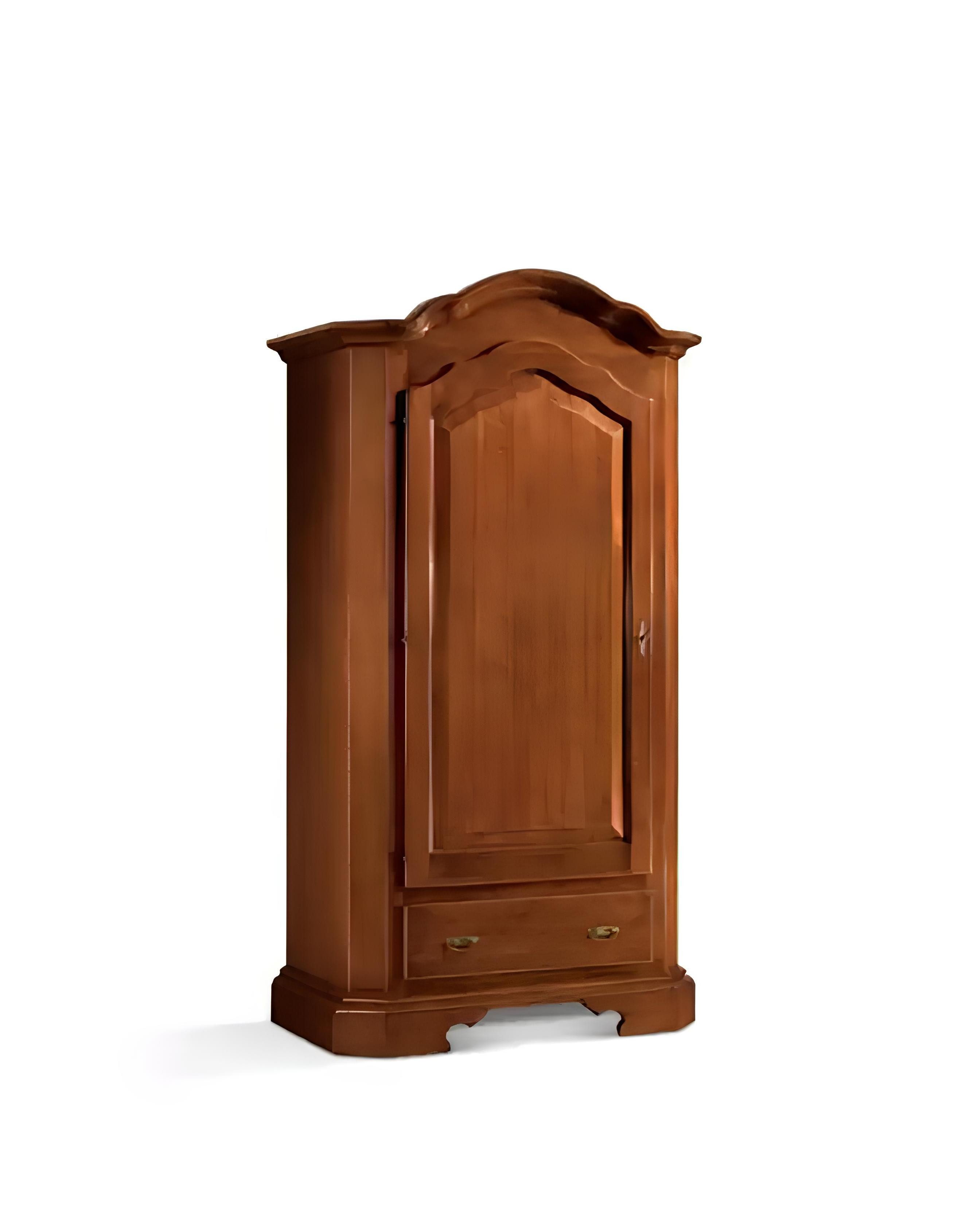 Xlmoebel Kleiderschrank Brauner Holz-Kleiderschrank für Schlafzimmermöbel (1-St., Kleiderschrank) Hergestellt in Europa