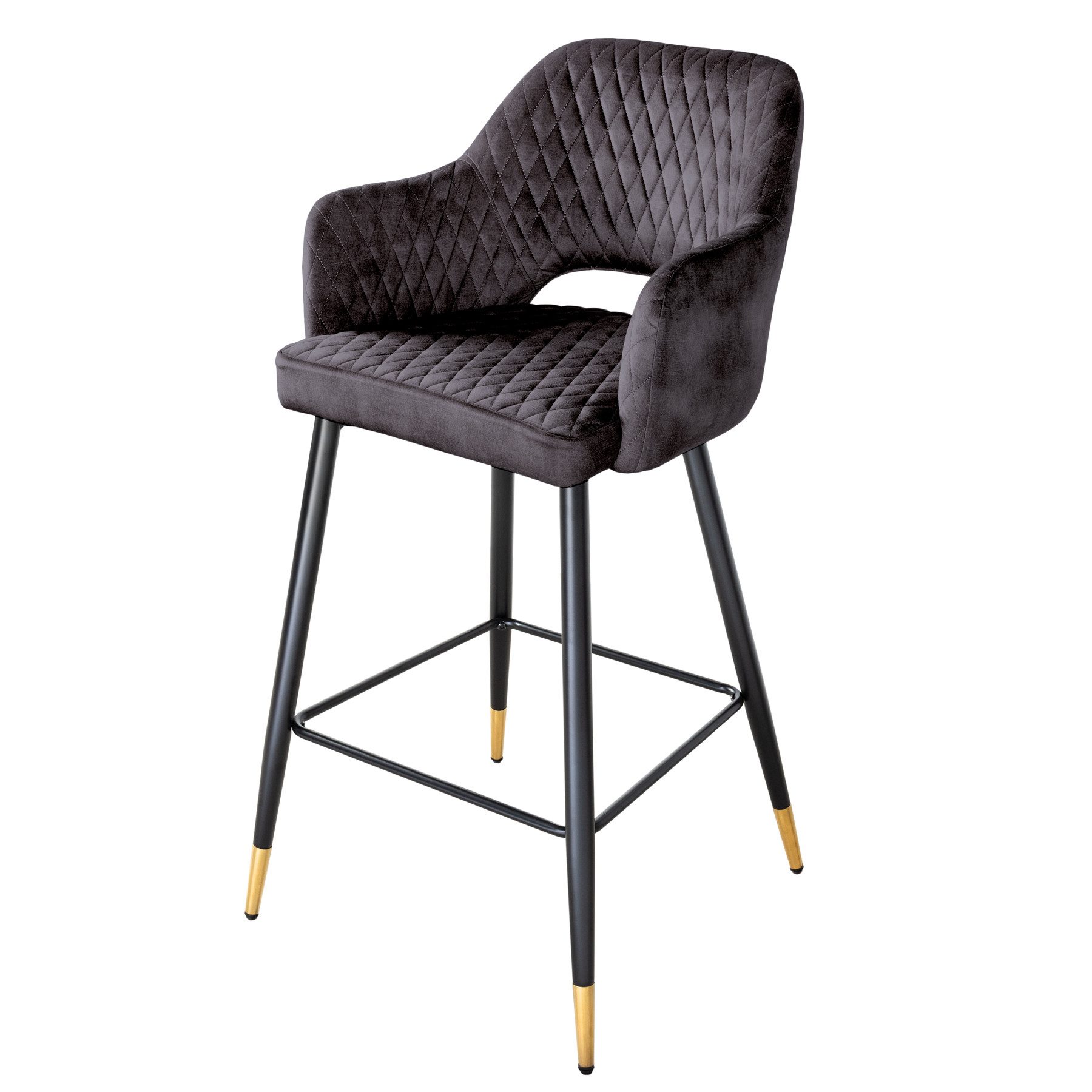 riess-ambiente Barhocker PARIS grau / schwarz-gold günstig online kaufen