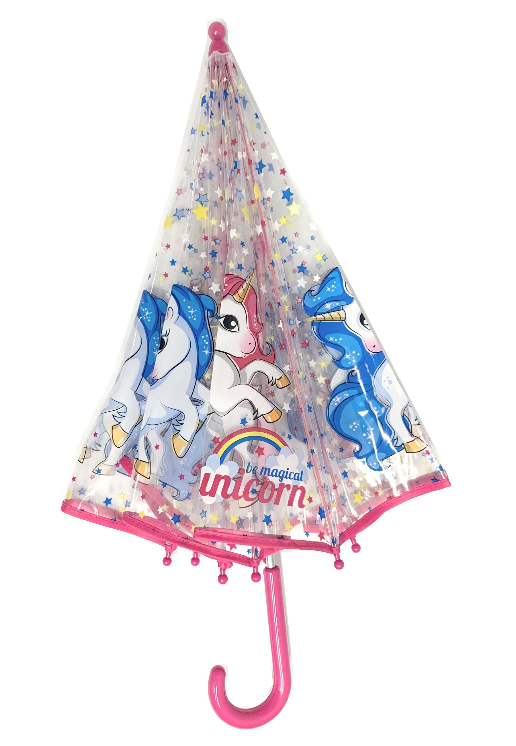 einhorn Stockregenschirm Kinder Mädchen Regenschirm Stock-Schirm Kuppelschirm