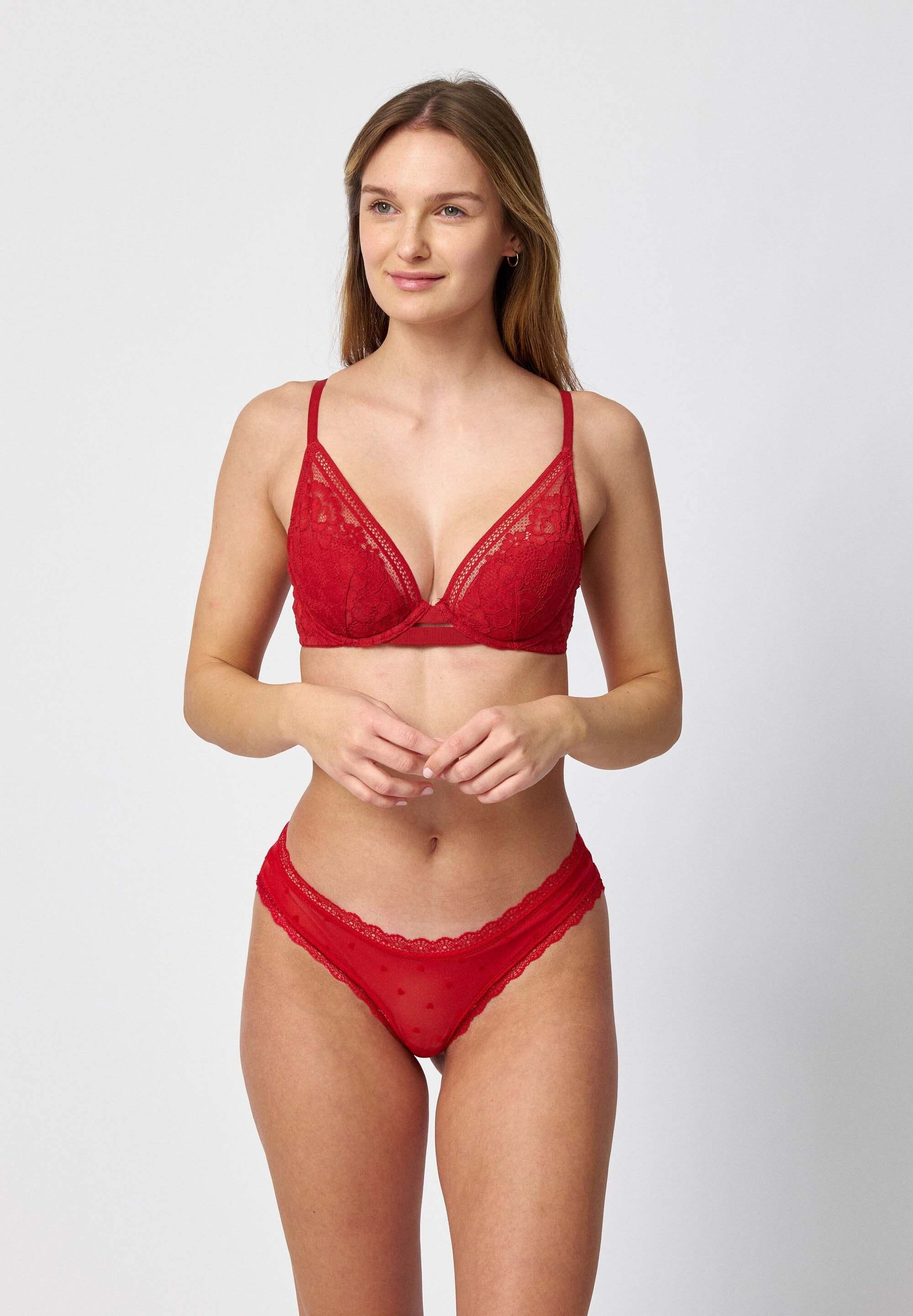 SNOCKS Tanga String Damen Unterhose (3-St) mit Spitze, unsichtbar unter deiner Kleidung