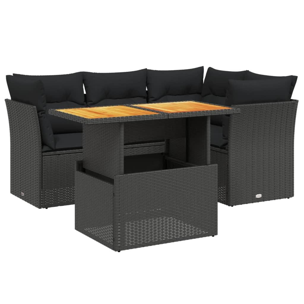 vidaXL Gartenlounge-Set 5-tlg. Garten-Sofagarnitur mit Kissen günstig online kaufen