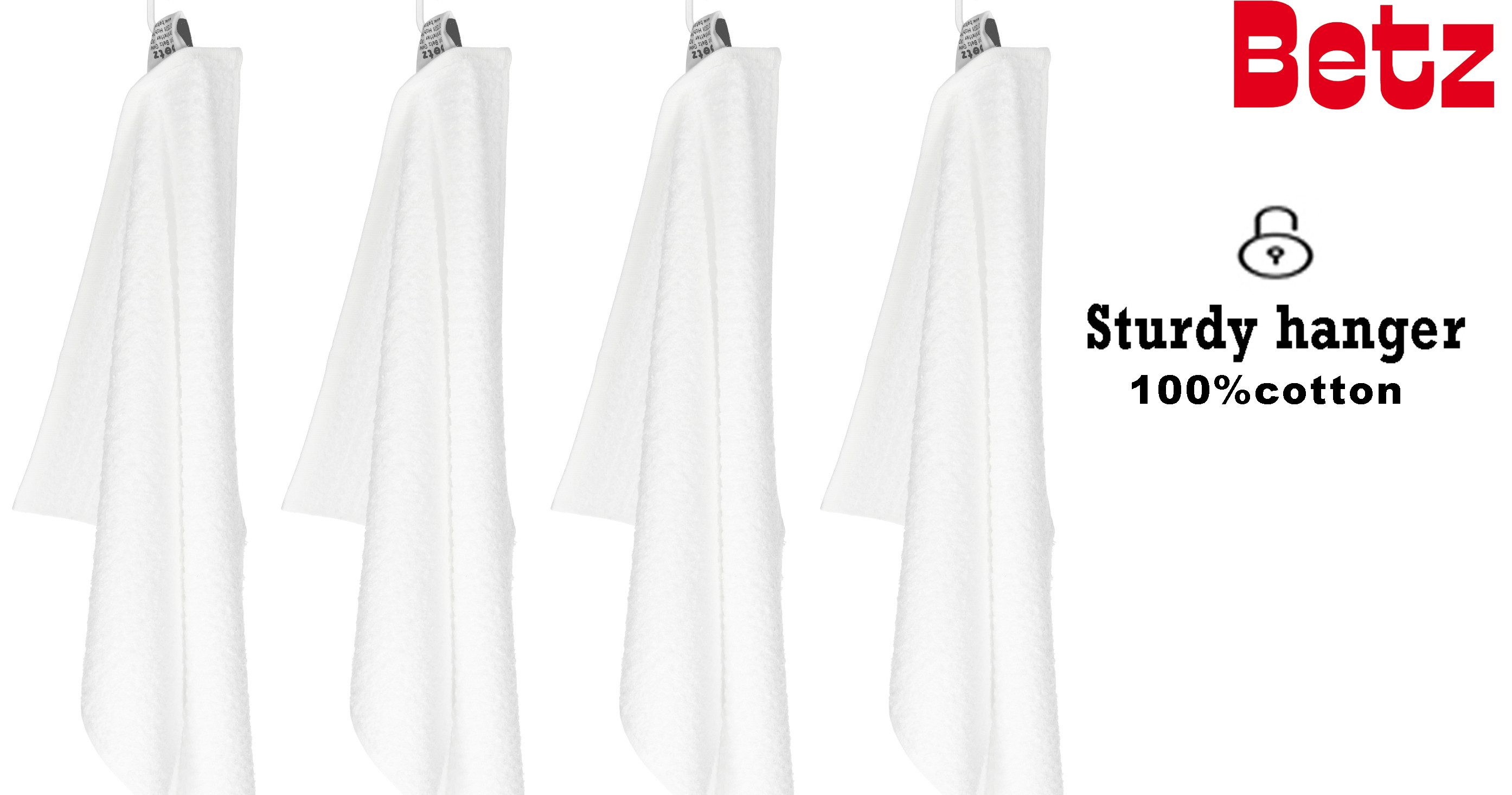 Betz Geschirrtuch 4er Set Küchenhandtücher Geschirrtücher 40x66 cm Farbe weiß, (Set, 4-tlg., 4 Küchentücher 40x66 cm), 4 Geschirrtücher Set – Bild 5 von 5