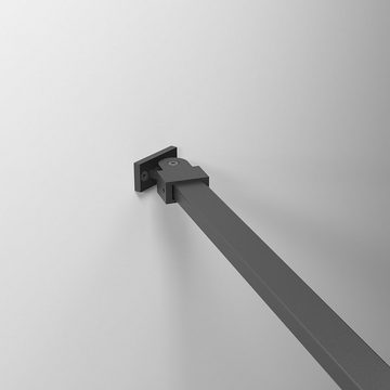 AQUALAVOS Walk-in-Dusche Duschwand Walk In Dusche Glaswand mit Winkel einstellbar Stabilisator, Einscheiben-Sicherheitsglas (ESG) 8 mm