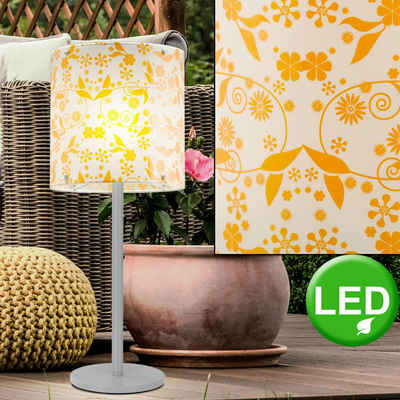etc-shop LED Außen-Tischleuchte, Leuchtmittel inklusive, Warmweiß, 7 Watt LED Tisch Lampe Garten Beistell Leuchte Blumen