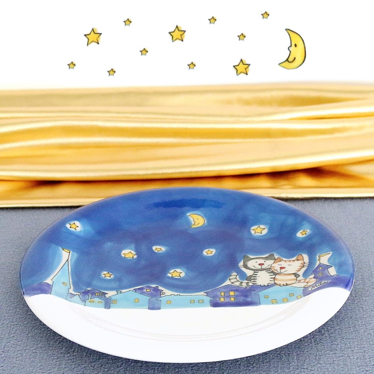 Mila Teller Mila Keramik-Teller, NachtKatzen, (1 St)