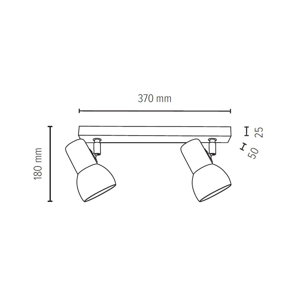 Mit Deckenleuchte Schirm ohne Naturprodukt Leuchtmittel, SPOT SVENDA, aus Metall Spots, Massivholz, Light flexiblen aus