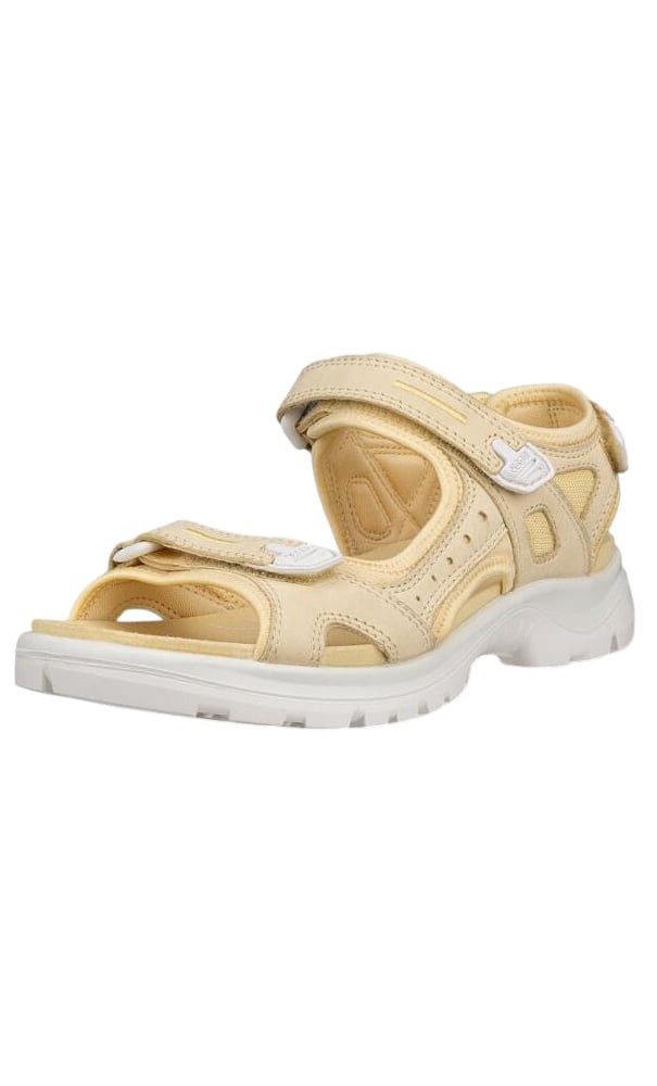 Ecco Yucatan Leder beige/weiss Damen Sandale günstig online kaufen