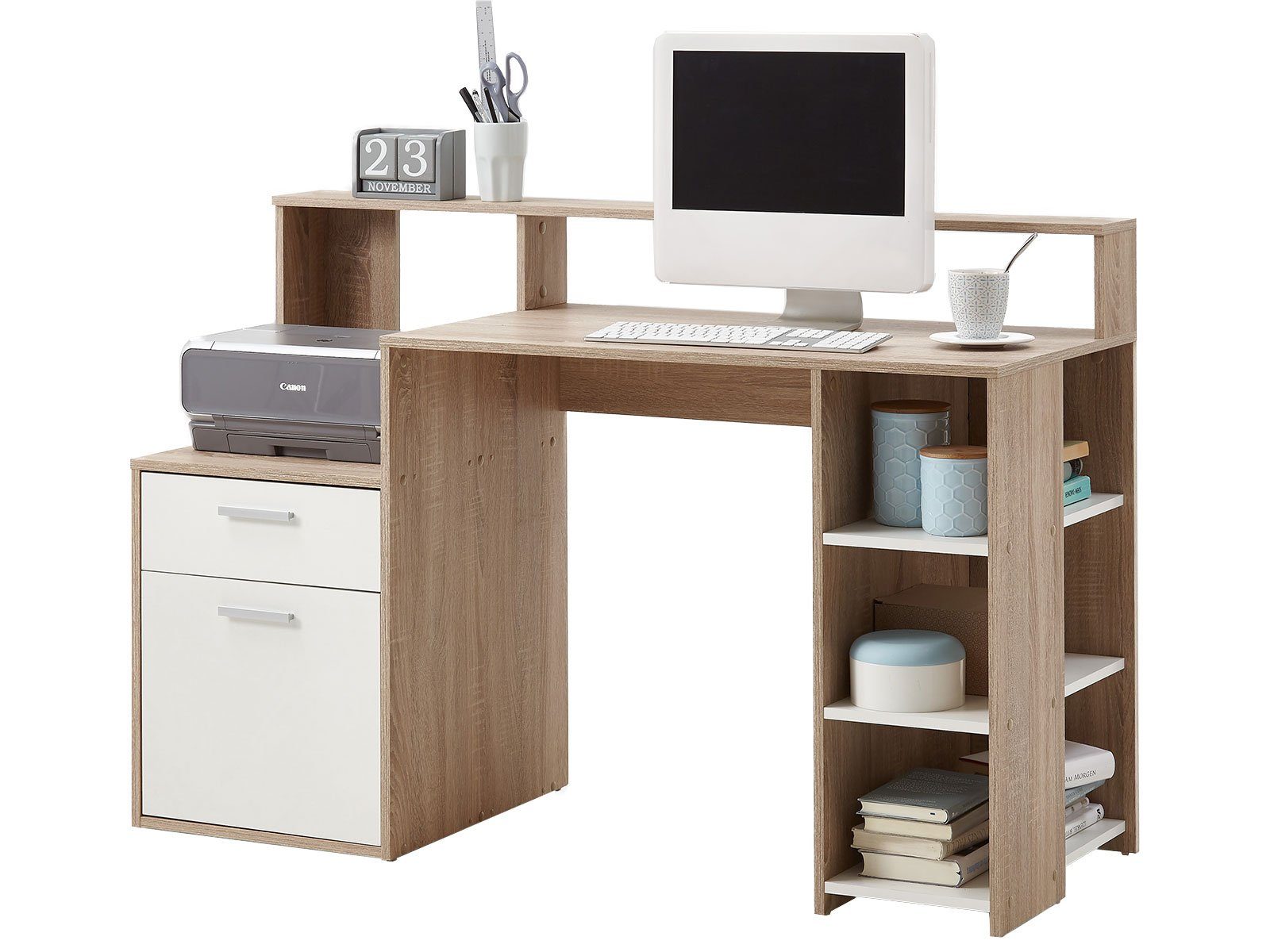 PREISBRECHER Schreibtisch Suzanne, 138,5 x 92 x 53,5 cm (B/H/T)