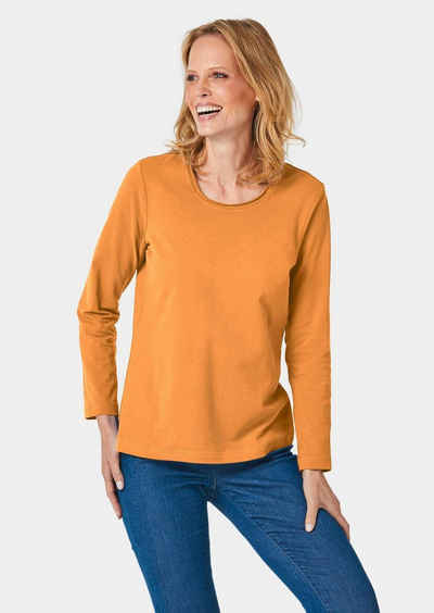 GOLDNER Langarmshirt T-Shirt mit Rundhals