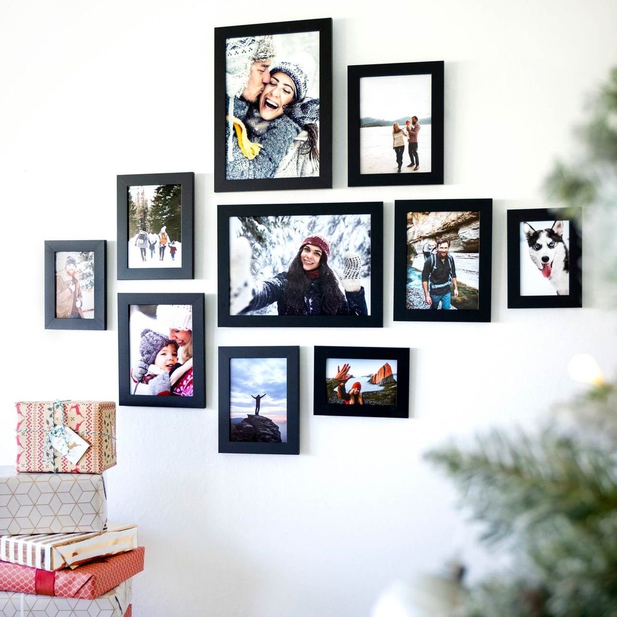 PHOTOLINI Bilderrahmen 10er Set breite Rahmen 10x15 bis 21x30 cm, extra Zub günstig online kaufen