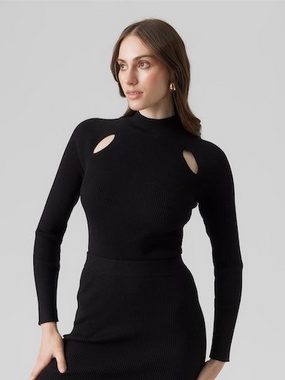 Vero Moda Stehkragenpullover VMKARIS LS HIGHNK CUTOUT PULLOVER GA BOO