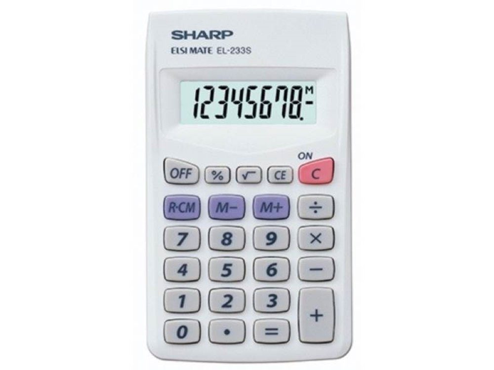 Sharp Taschenrechner Sharp Tischrechner EL-233S 8Zeichen Batterie ws