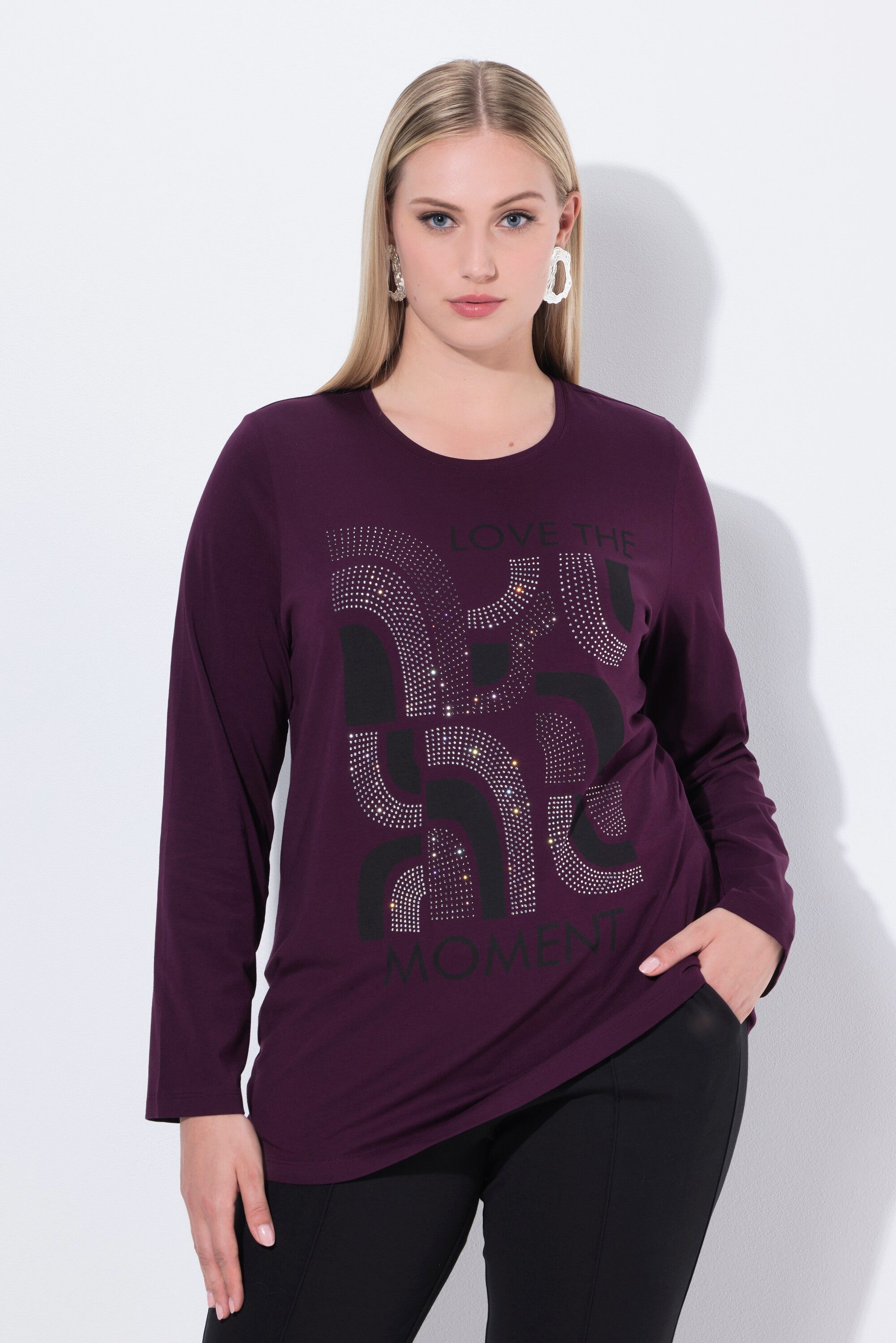 Ulla Popken Longsleeve Shirt grafischer Druck günstig online kaufen