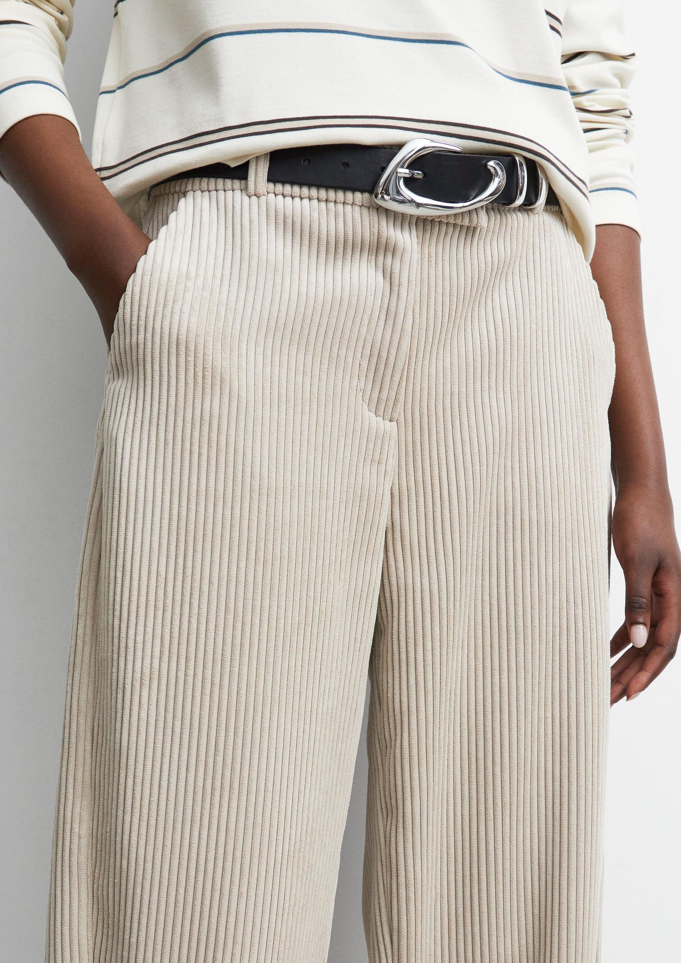 comma Chinos Hose Barrel-Hose aus Breitcord – Bild 4 von 5