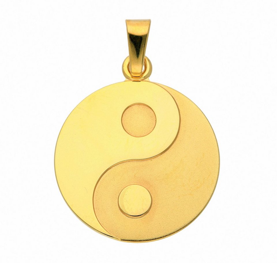 Adelia´s Kette mit Anhänger 333 Gold Anhänger Ying Yang, Schmuckset - Set  mit Halskette