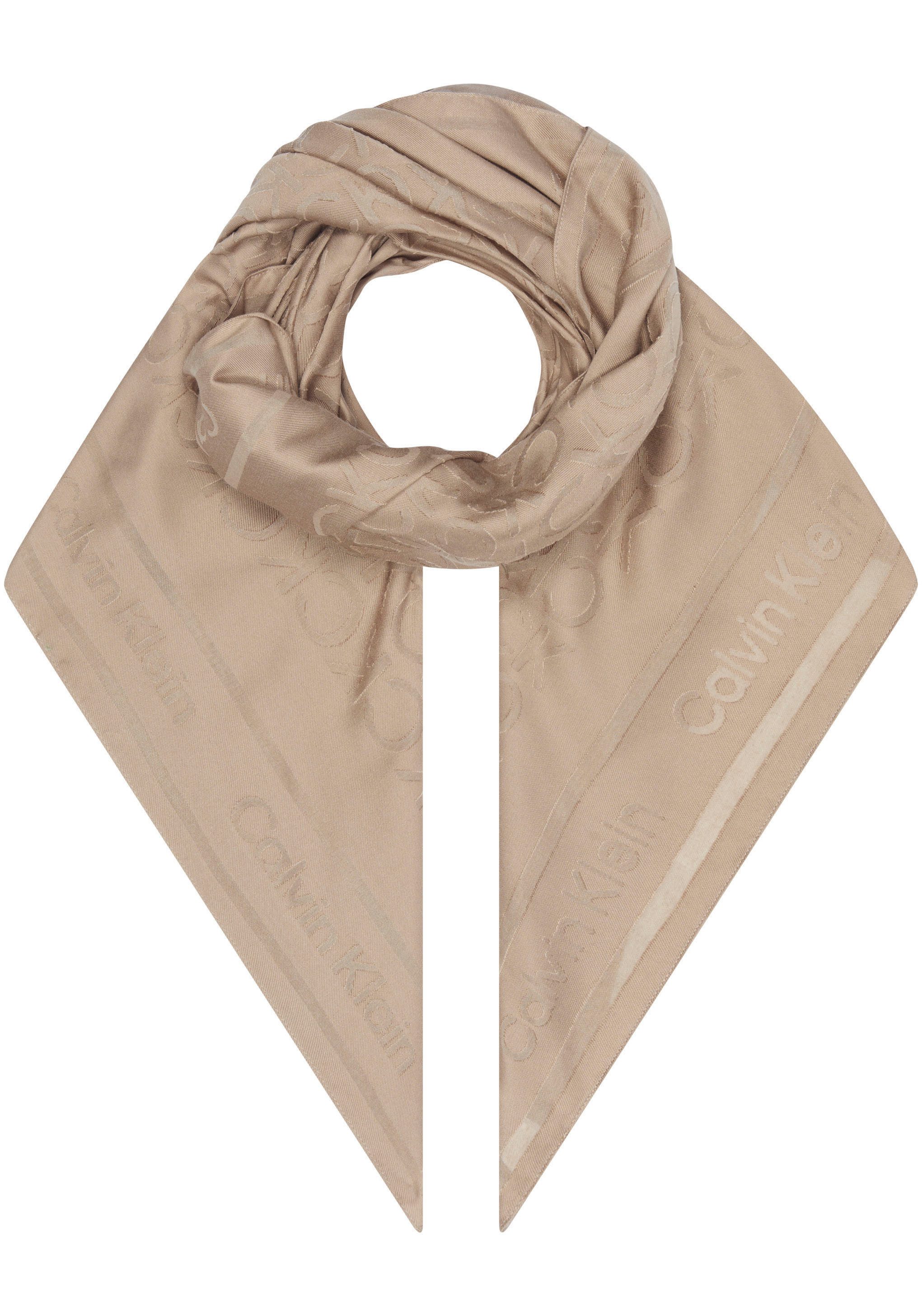 Calvin Klein Schal BURNOUT MONOGRAM SCARF, CK-Muster, Quadratisches Format günstig online kaufen