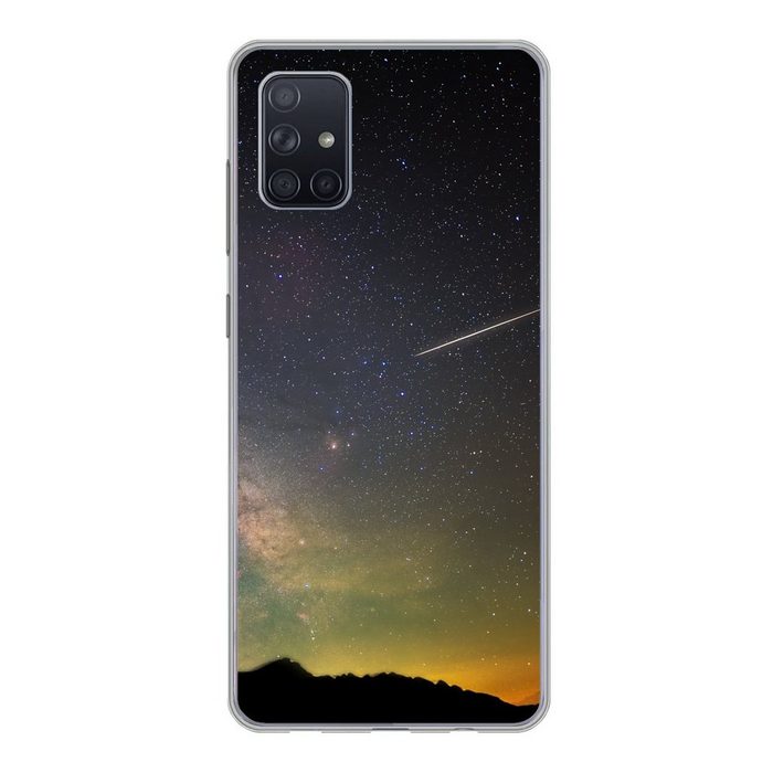 MuchoWow Handyhülle Die Milchstraße und die Sternschnuppe Phone Case Handyhülle Samsung Galaxy A71 Silikon Schutzhülle
