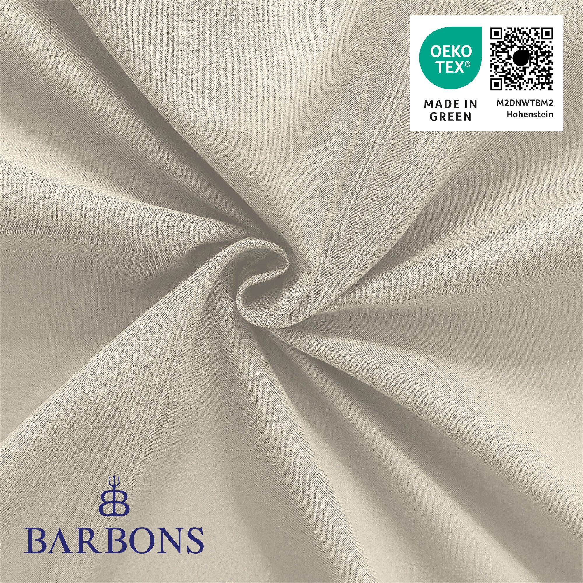 BARBONS Spannbettlaken Jersey Bettlaken, 145 g/m² Spannbetttuch, bis zu 25cm Höhe, Topper, Jersey aus 100% Baumwolle, Gummizug: rundum, (1 Stück), Rundumgummi,  – Bild 5 von 5