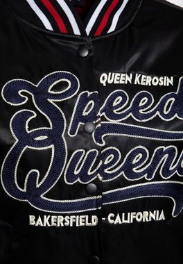QueenKerosin Collegejacke Speed Queens mit Front-Stickerei
