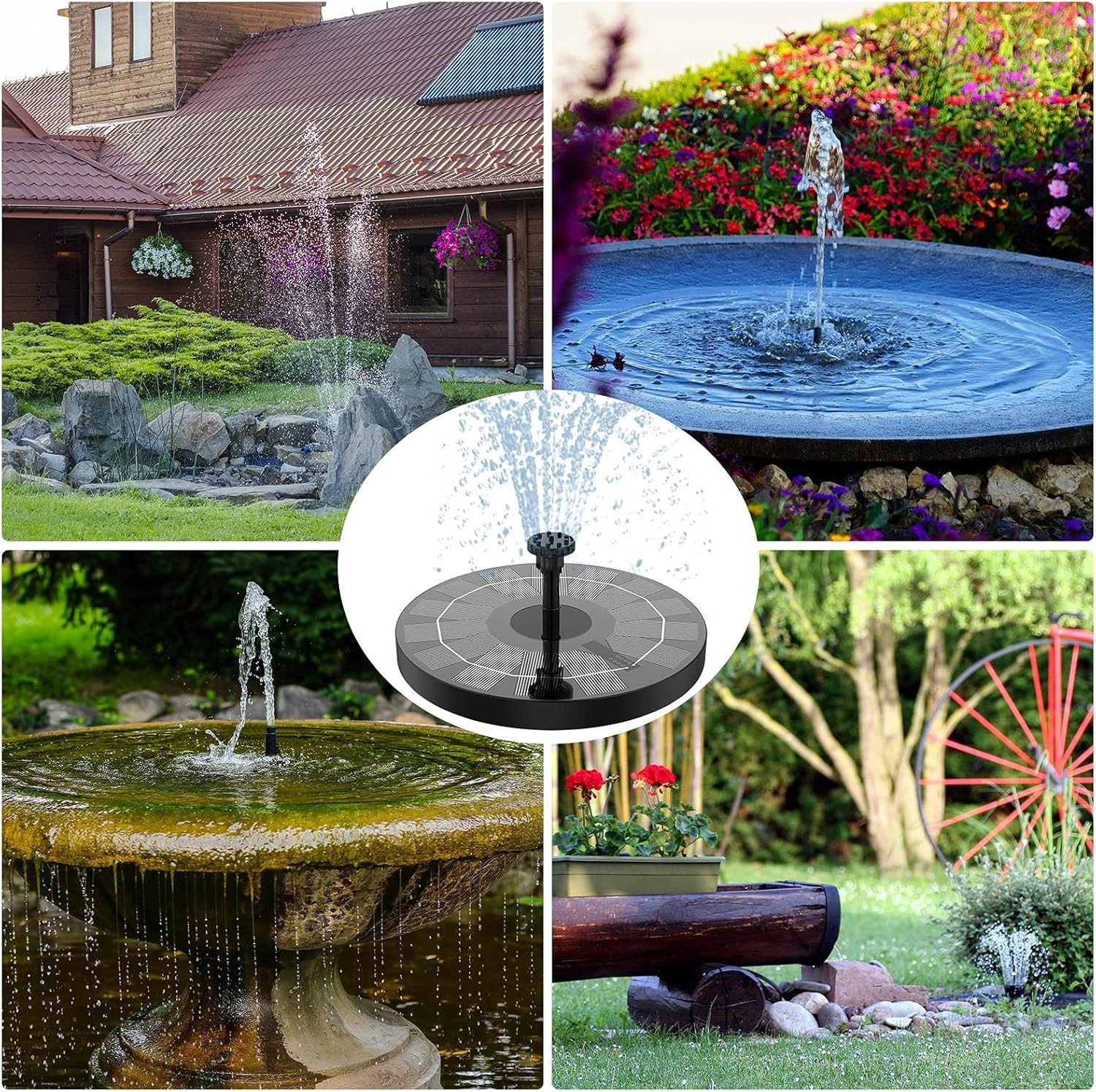 BlingBin Springbrunnenpumpe Solarbrunnen für Draussen 1.5W günstig online kaufen