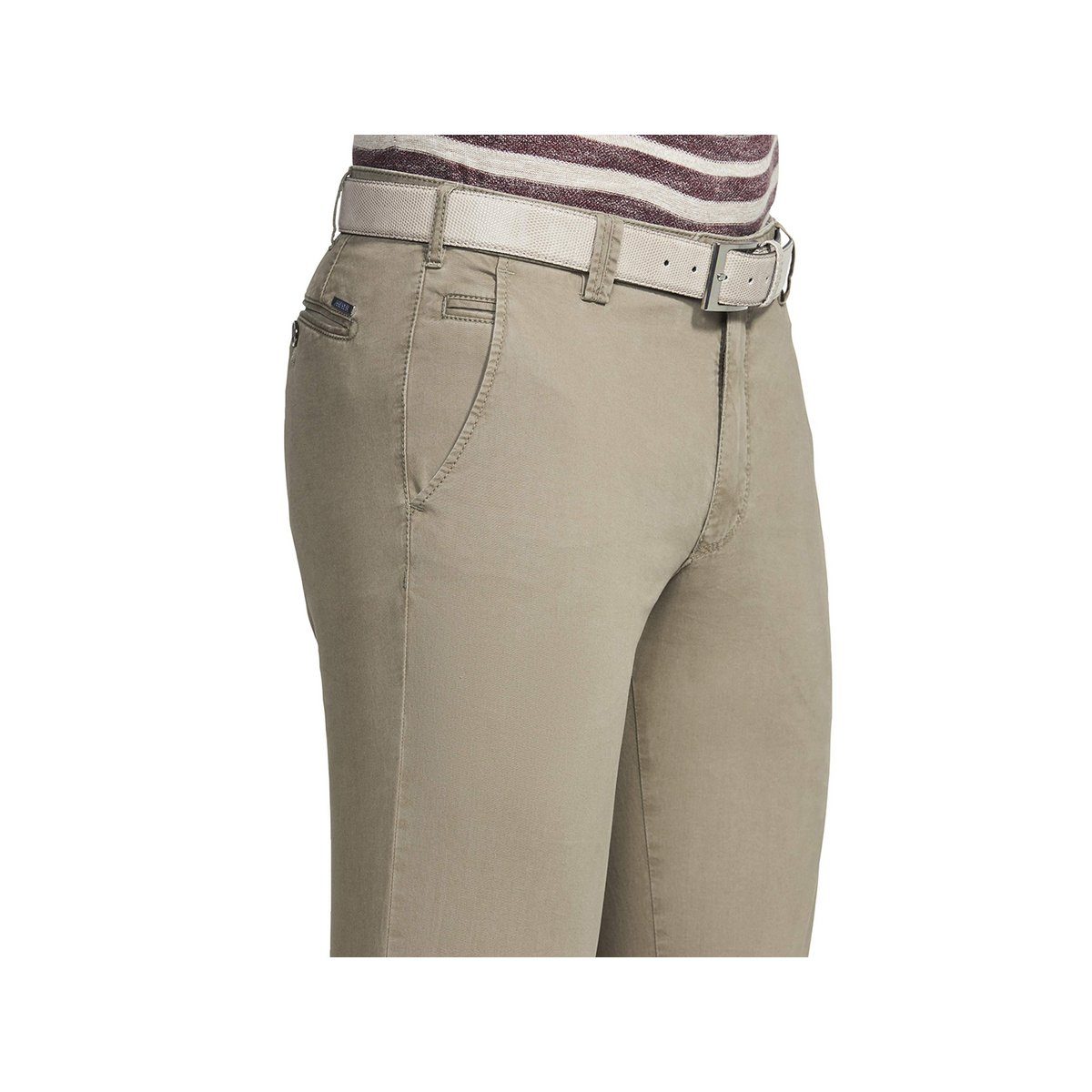 MEYER Stoffhose braun regular (1-tlg) taupe beige