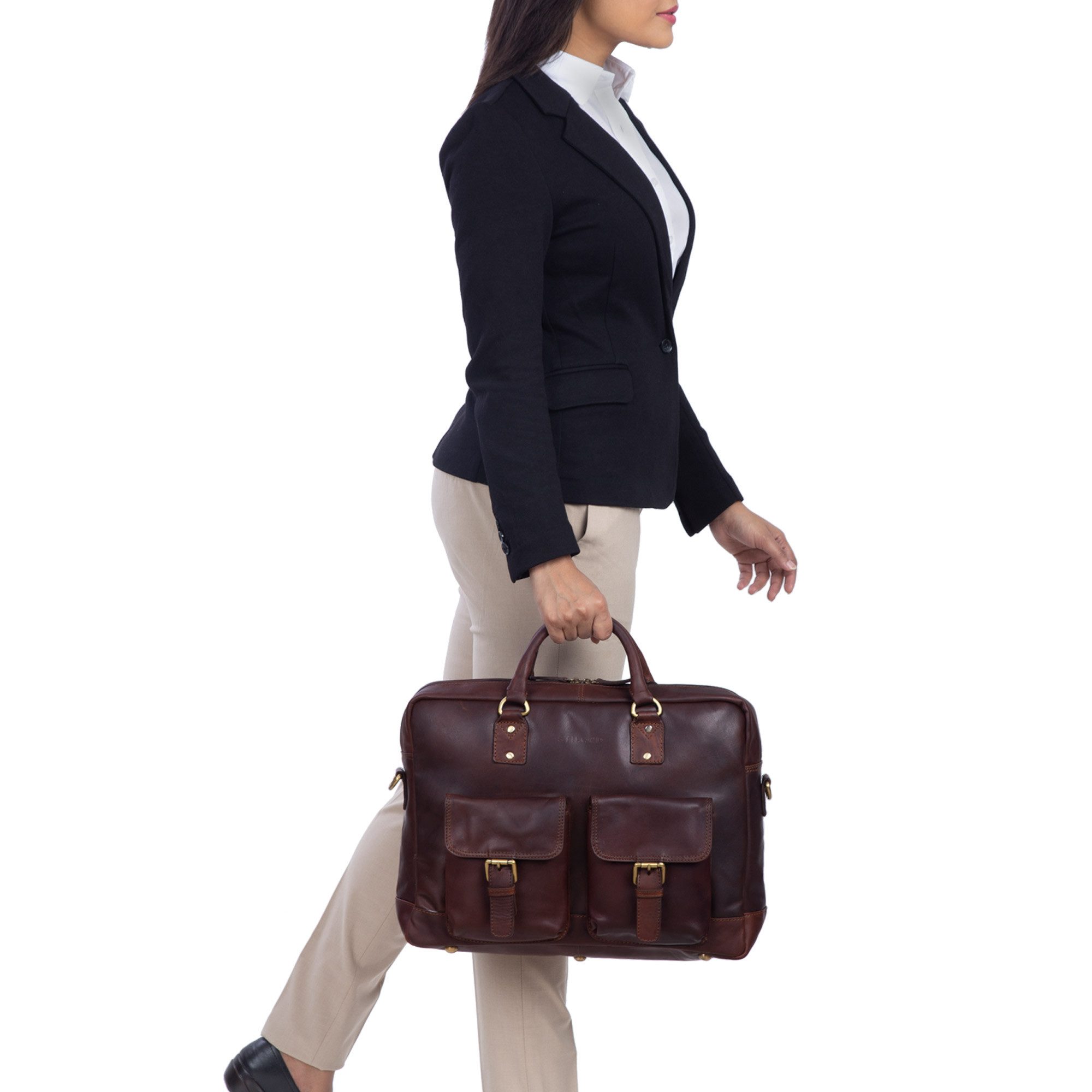 STILORD Aktentasche "Noam" Businesstasche Leder Herren Damen