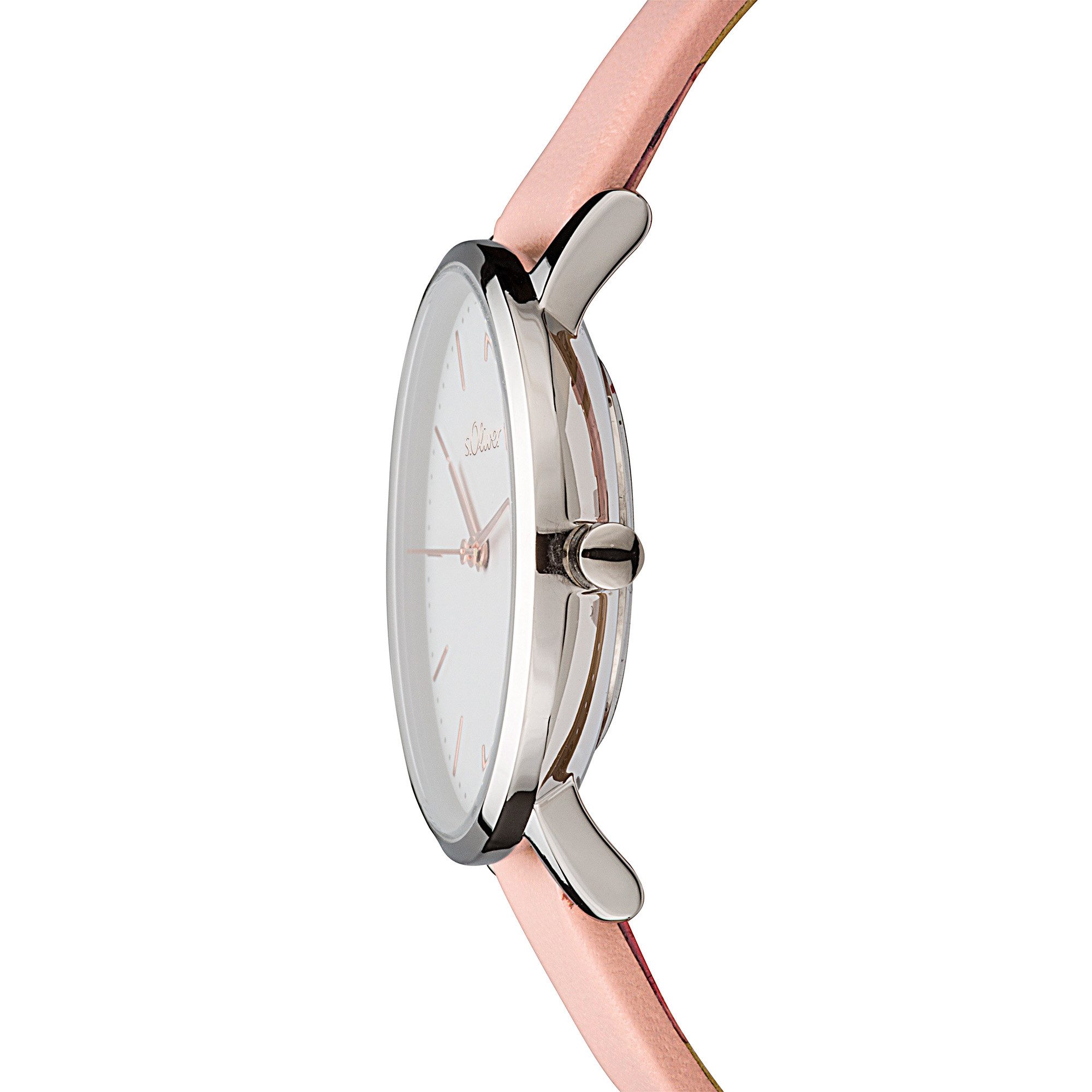 s.Oliver Quarzuhr Modern Basics SO-4468-LQ, Armbanduhr, Damenuhr, analog