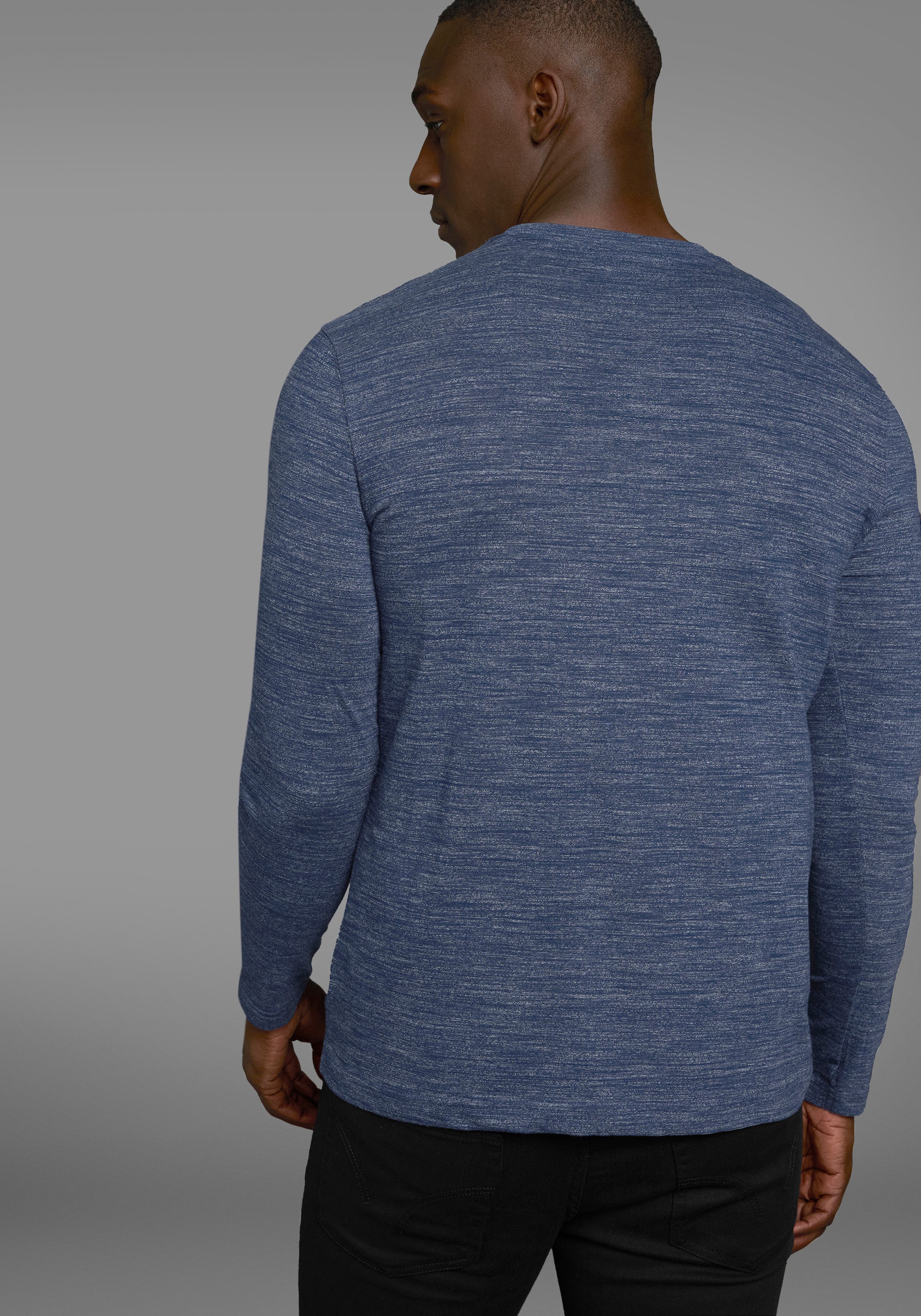 Arizona Langarmshirt Arizona Langarmshirt in melierter günstig online kaufen