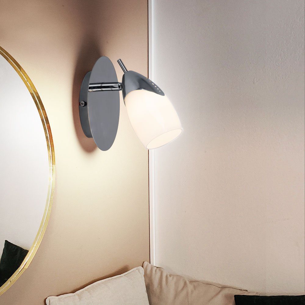 LED Warmweiß, etc-shop Wandleuchte, Leuchtmittel inklusive, Wandspot Wohnzimmerleuchte Wandlampe Wandleuchte LED Flurleuchte
