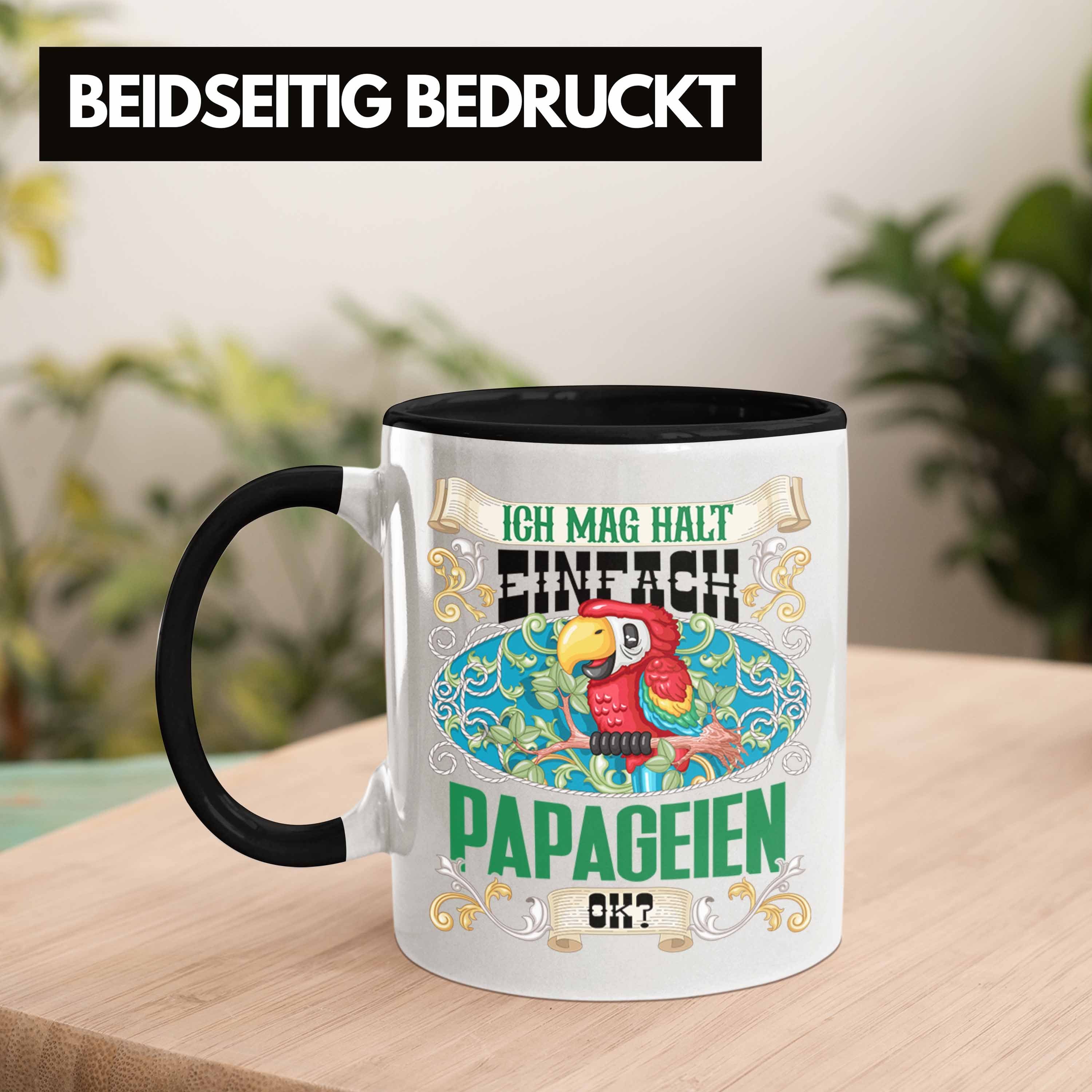 Tasse Ok? Papageien Mag Tasse Papageien Trendation Ich Einfach Schwarz Geschenkidee für Halt L