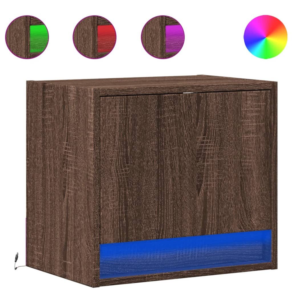 vidaXL Nachttisch Wand-Nachttische mit LED-Leuchten 2 günstig online kaufen