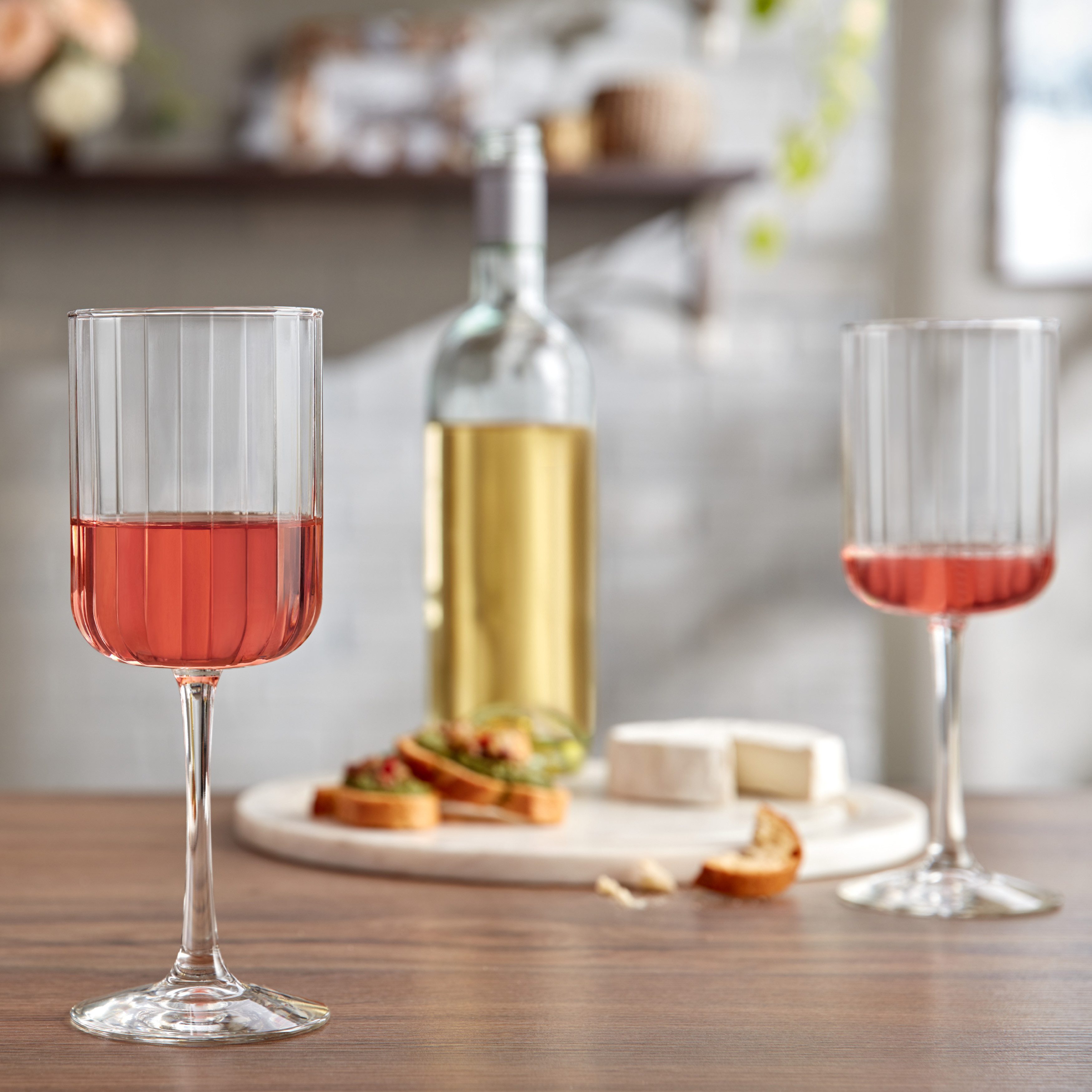 LIBBEY Weinglas Libbey Gläser-Set -LINEAR-, 12er Set, 12-tlg., Glas, 399 ml, hochwertig verarbeitet, im modernen Design