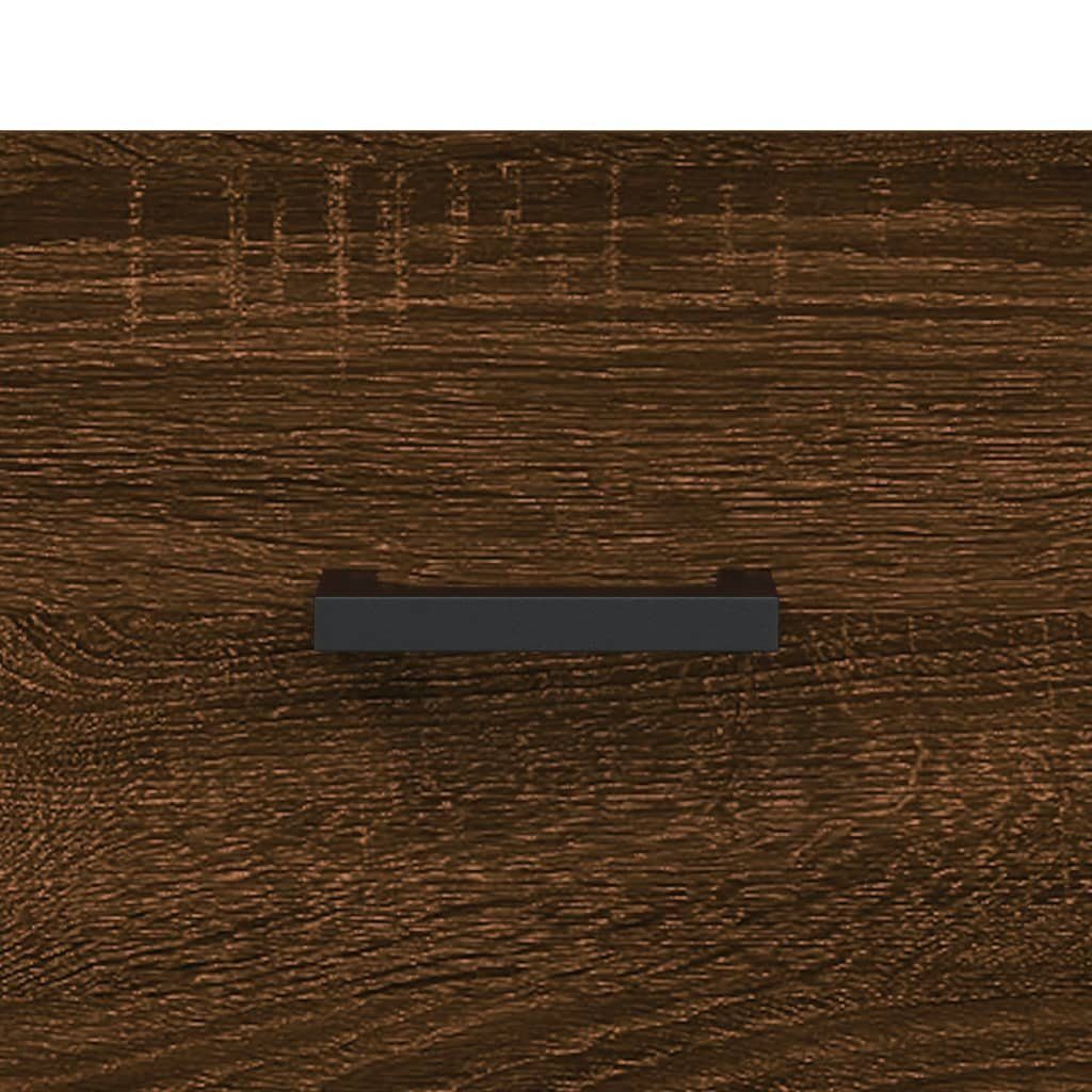 35x35x20 Wand-Nachttisch Braune Eiche vidaXL Eichen-Optik cm Fächerschrank Braun (1-St)