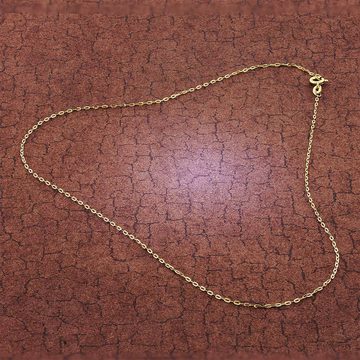 trendor Kette ohne Anhänger 585 Gold / 14 Karat Flachanker 1,1 mm breit