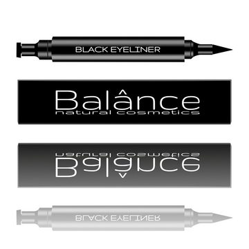 Balânce Eyeliner Balânce cosmetics Eyeliner "Metropolitan Beautys" schwarz, Balânce cosmetics 2 in 1 Doppelkopf Eyeliner mit Eye-Wing Stempel, Balânce cosmetics Doppelkopf Eyeliner schwarz wasserfest feine Spitze