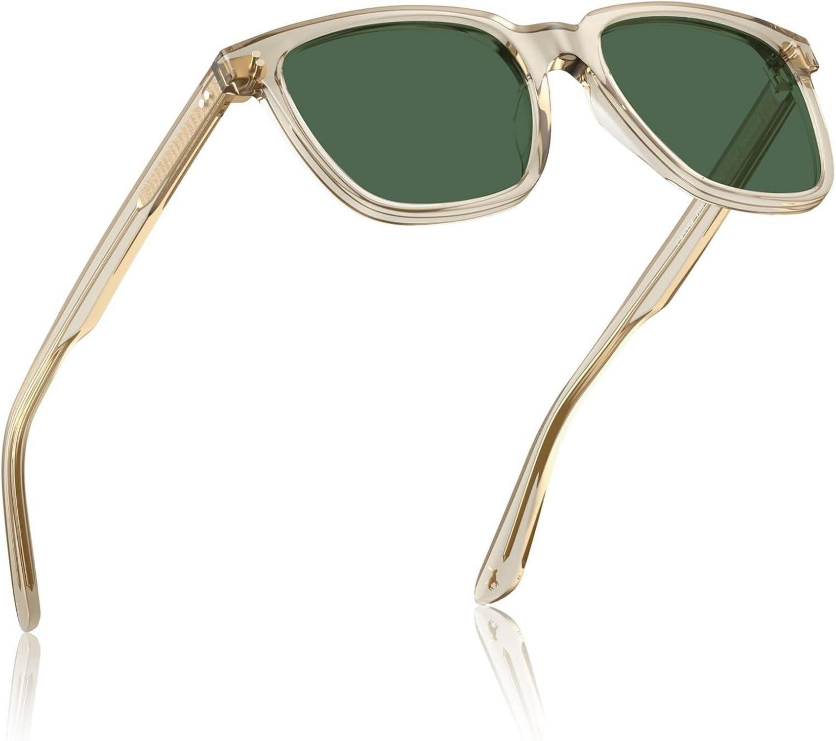 Sonnenbrille Polarisierte Herren Sonnenbrille Rechteckig Acetatrahmen UV-Schutz