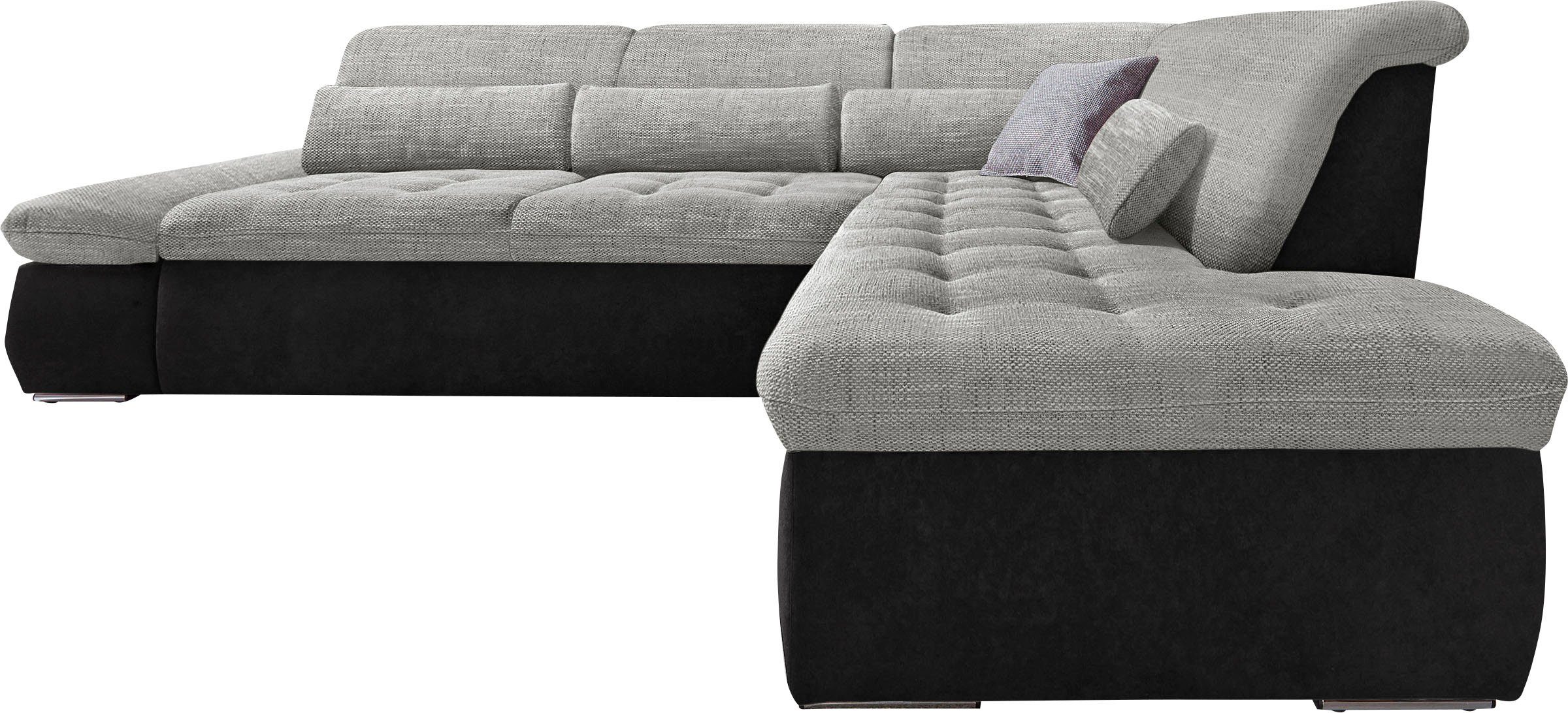 DOMO collection Ecksofa Aldo L-Form, mit Ottomane, wahlweise mit Bettfunktion