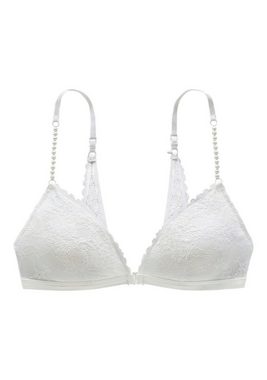 LASCANA Bralette ohne Bügel mit extravaganten Perlen-Trägern, sexy Dessous