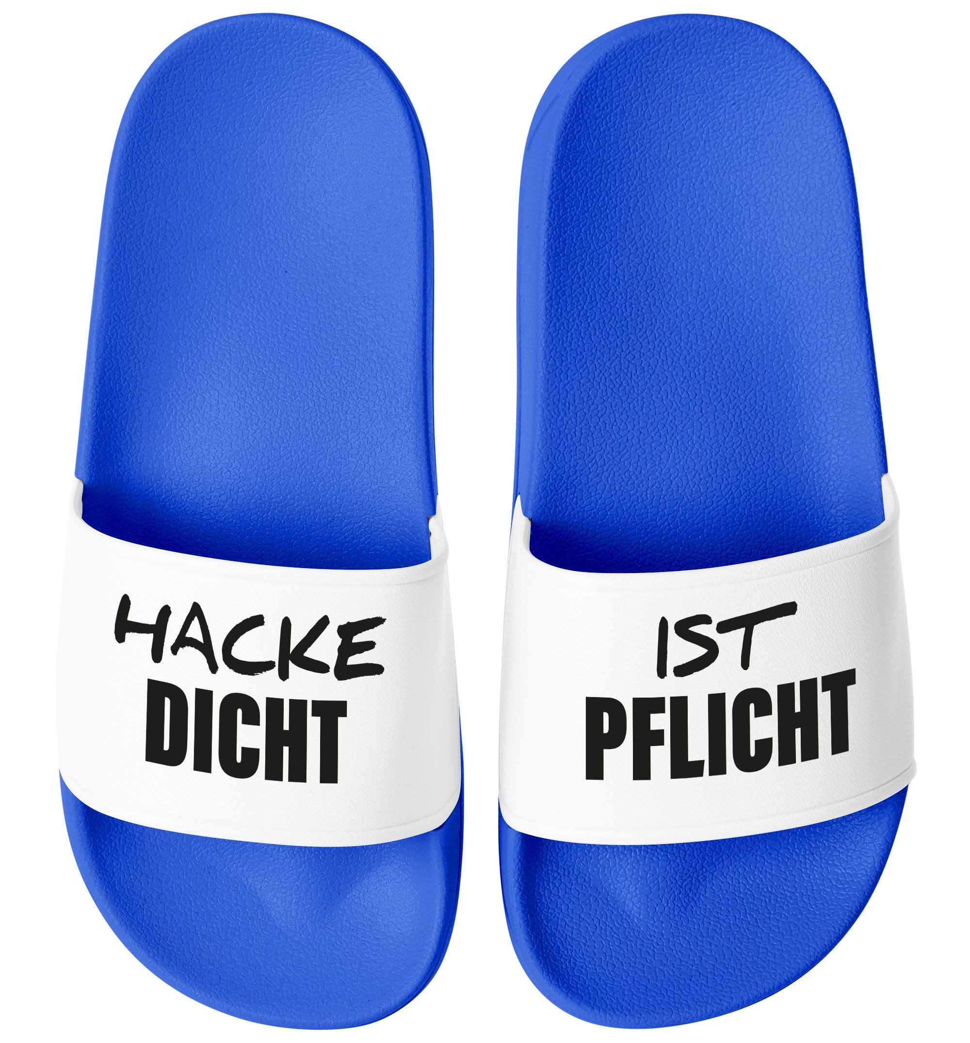 MoonWorks Badeschlappen Badelatschen Unisex mit Aufdruck Hacke Dicht ist Ba günstig online kaufen