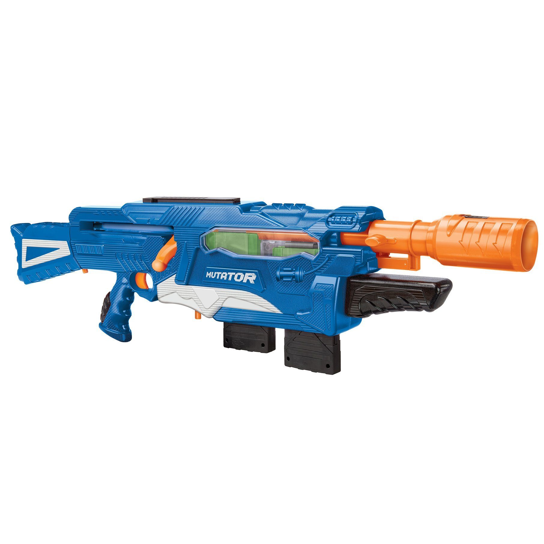 Buzz Bee Toys Blaster Dartblaster Mutator mit Magazinen und unterschiedl, Innovativer Blaster, der ohne Magazinwechsel zwischen zwei Munitionsty