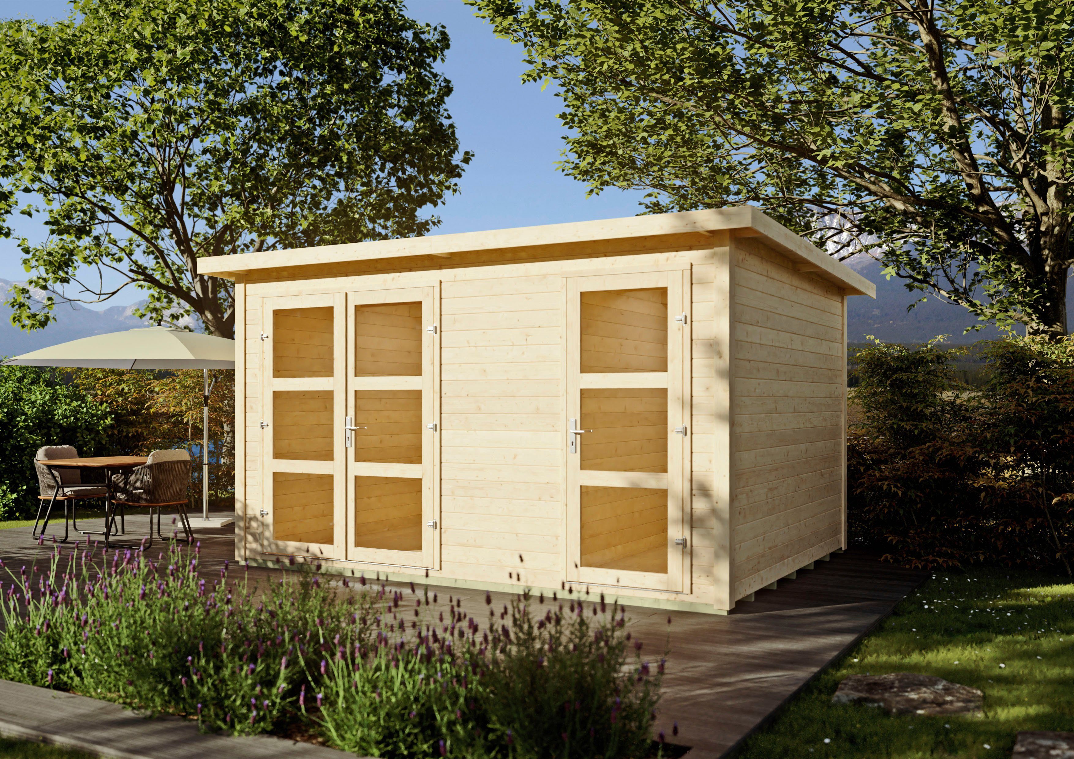 KONIFERA Gartenhaus Wega, BxT: 400x300 cm, Inklusive Fußboden