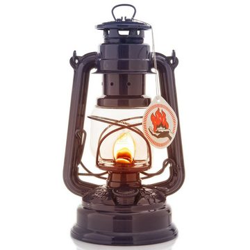 Feuerhand Outdoorkerze Sturmlaterne 276 inkl. Reflektorschirm (Spar-Set, 2-tlg., 1 x Lampe + 1 x Schirm), Farbe: Cobalt Blue, pulverbeschichtet