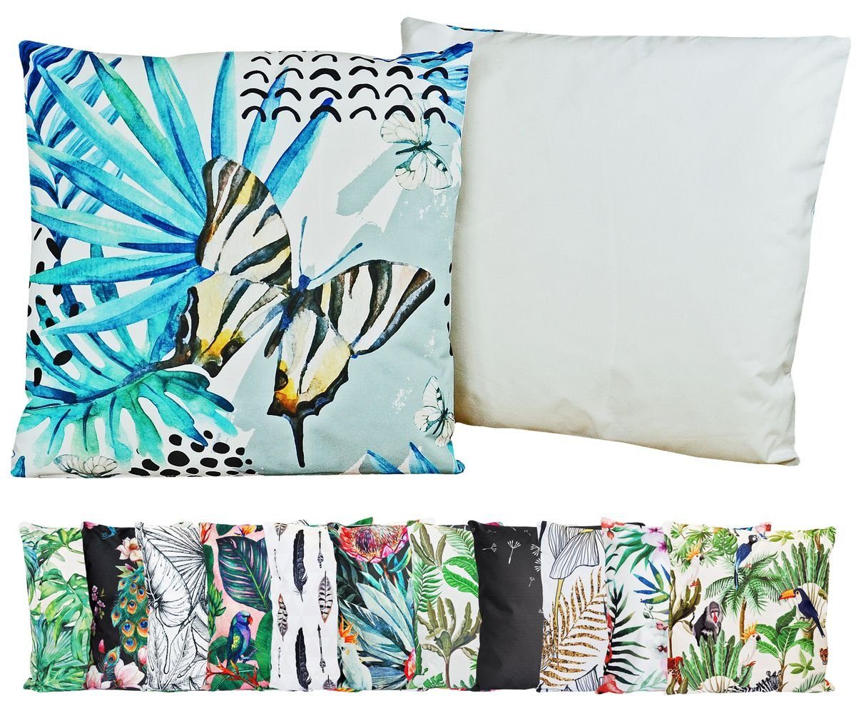 JACK Dekokissen JACK Outdoor Motiv Kissen 45x45cm Lounge Dekokissen inkl. Füllung, mit Lotus-Effekt, Robust, Strapazierfähig, für Innen & Außen geeignet