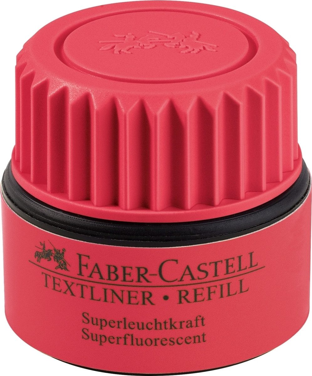 Faber-Castell Füllhalter Nachfülltinte für den Textmarker 48 Refill 25ml rot (4 Stück)
