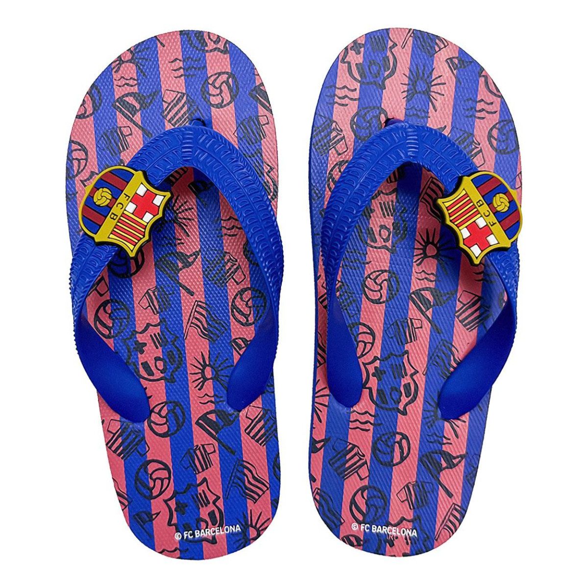 FC Barcelona Kinder Badeschlappen Flip Flops Pool Strand Sandalen Schuhe Badeschuh