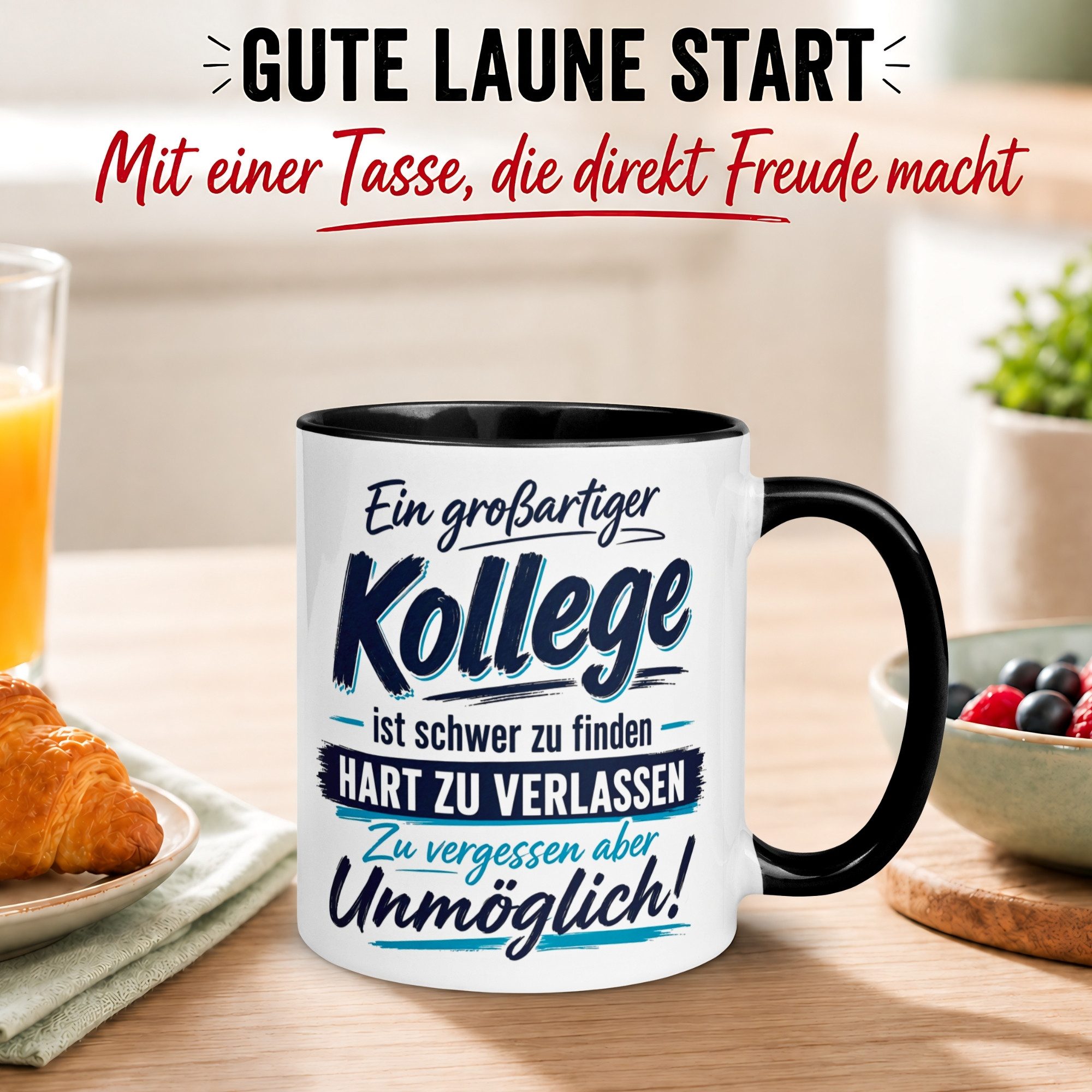 Momentals Tasse Tasse Abschied Kollege – Ein großartiger Kollege ist schwer zu finden, Gratis Versand · Links-&Rechtshänder · Spülmaschinenfest