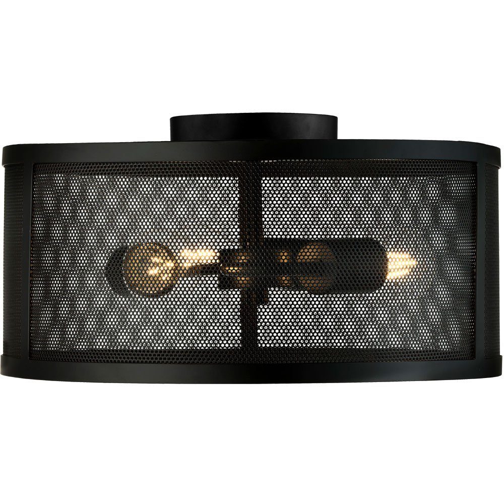 etc-shop LED Deckenleuchte, inklusive, Ess Lampe Zimmer schwarz im- Wohn Vintage Leuchtmittel Decken Käfig Design Leuchte Warmweiß