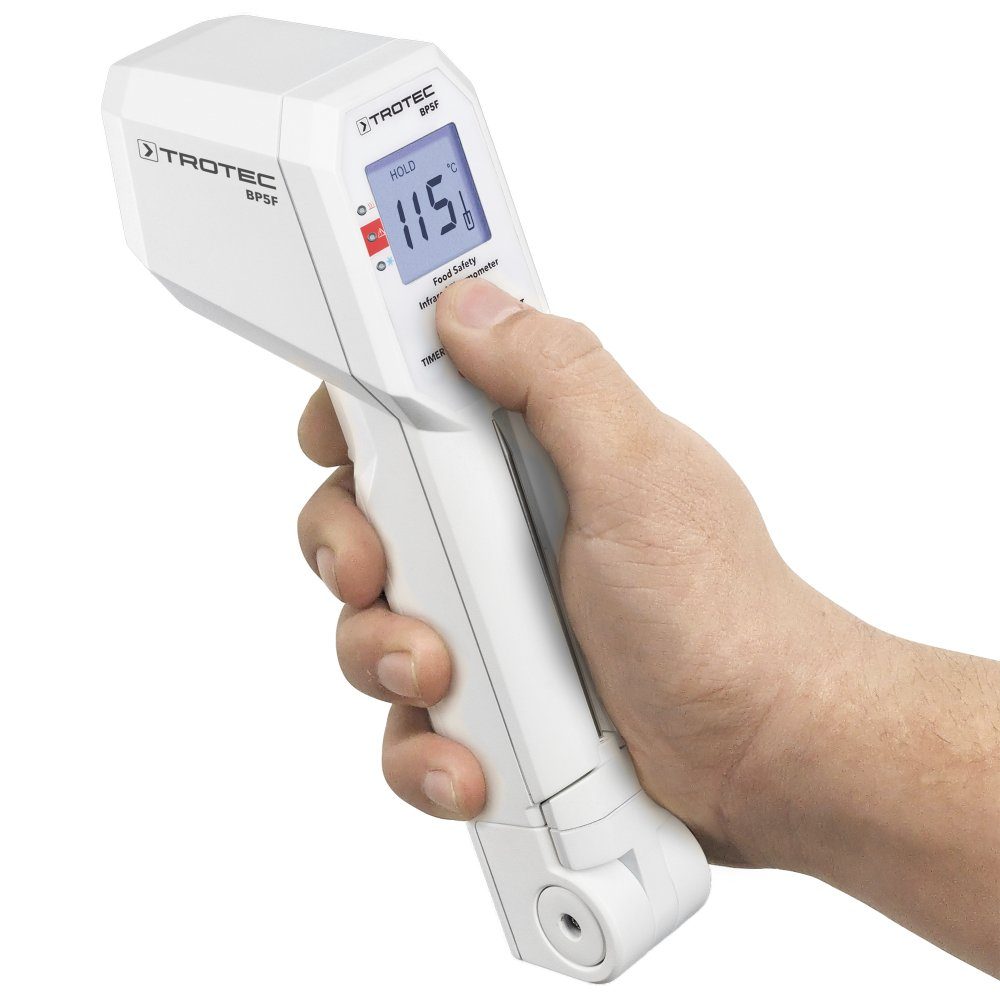 TROTEC Grillthermometer Lebensmittel-Thermometer BP5F, Messung per Infrarot und Einstechsonde